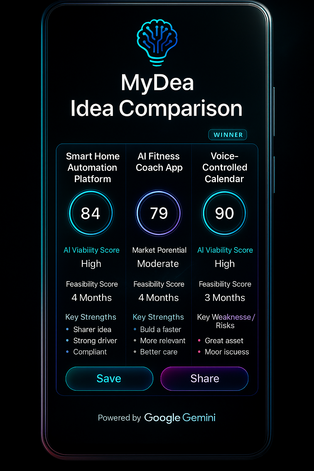 MyDea Idea Comparison Feature